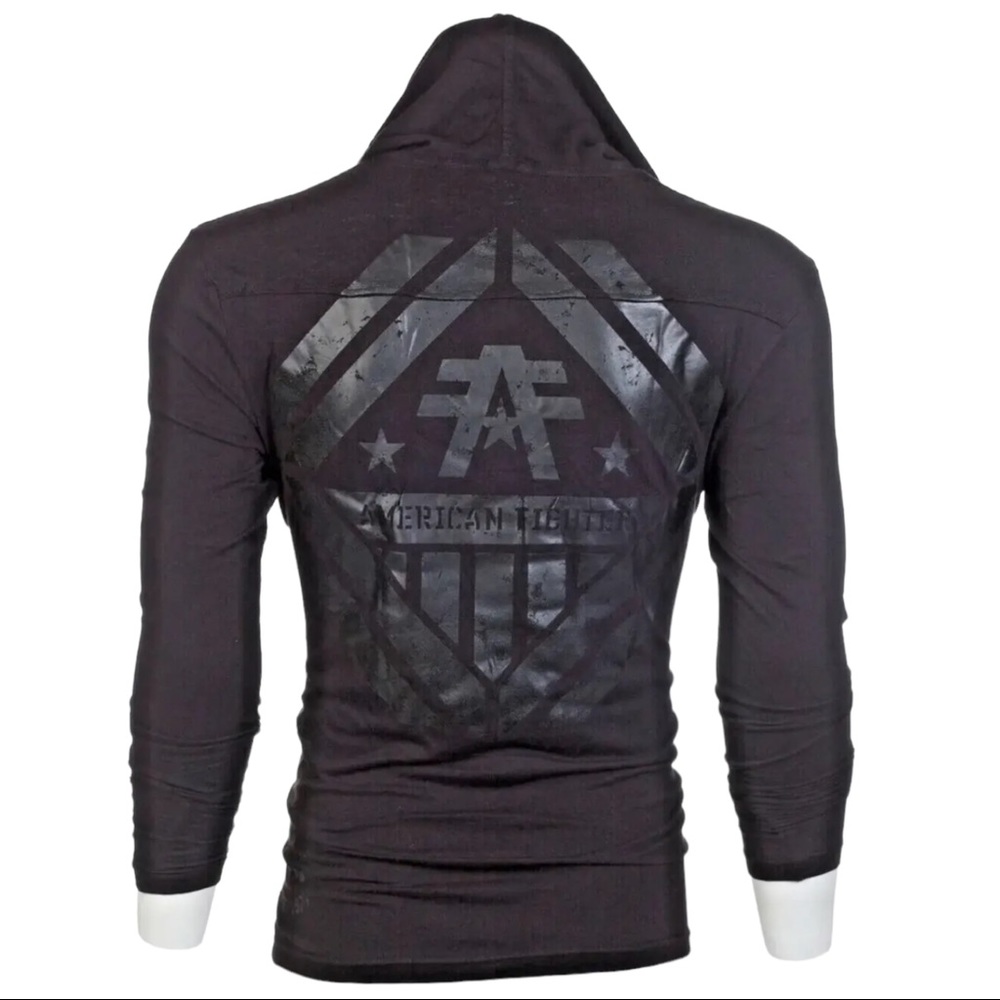 American Fighter Men’s Hoodie Averett shirt Black Premium Athletic S-3XL - Picture 9 of 9